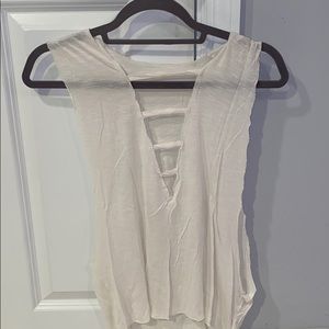 LF Ivory Ladder Detail Tank Top